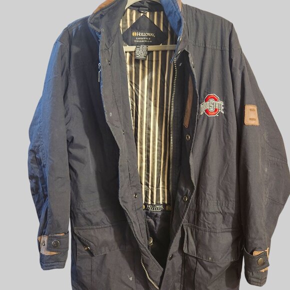 Ohio State University Winter Coat Holloway Mens Small Black Polyester/Nylon - Picture 2 of 10